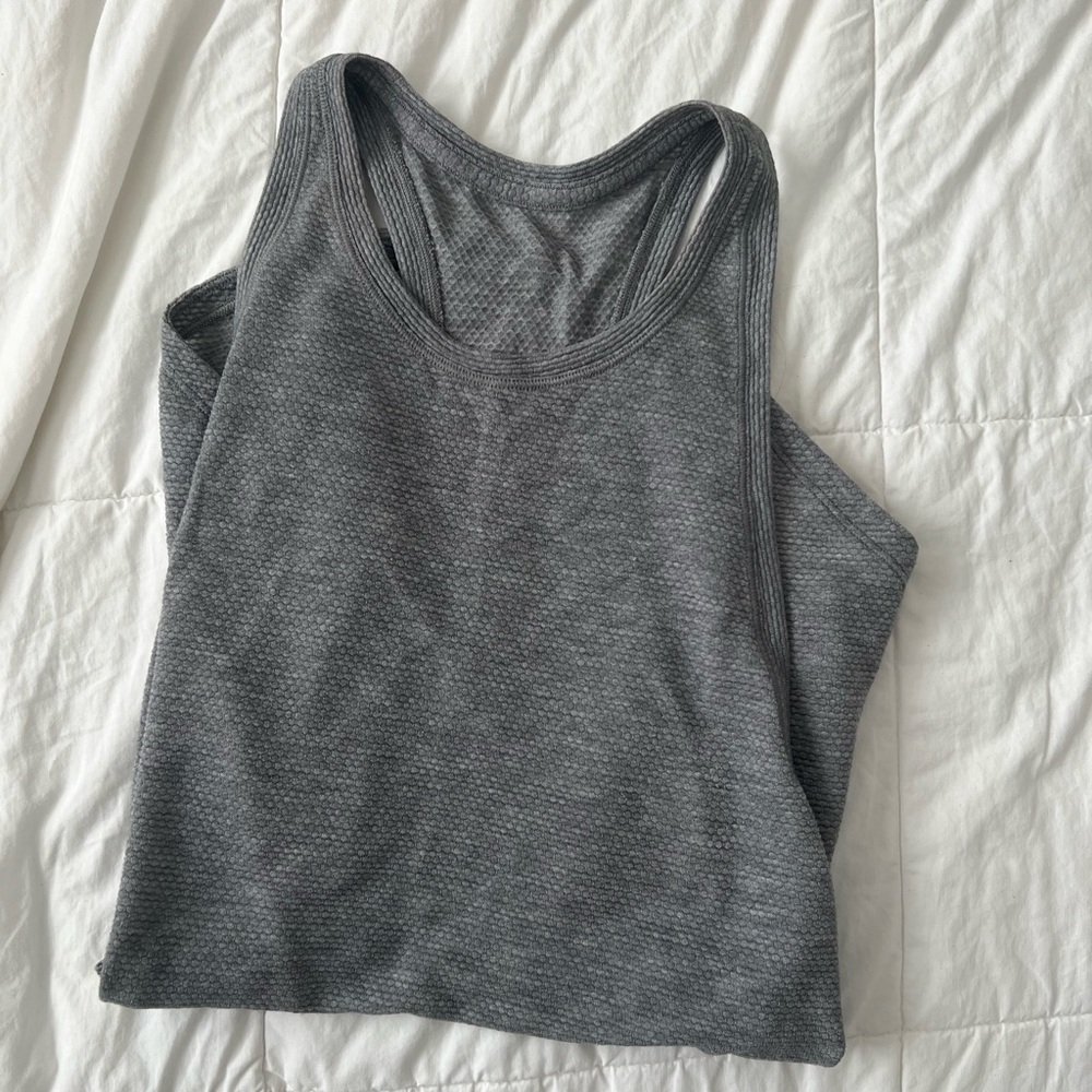 Grey lululemon tank top